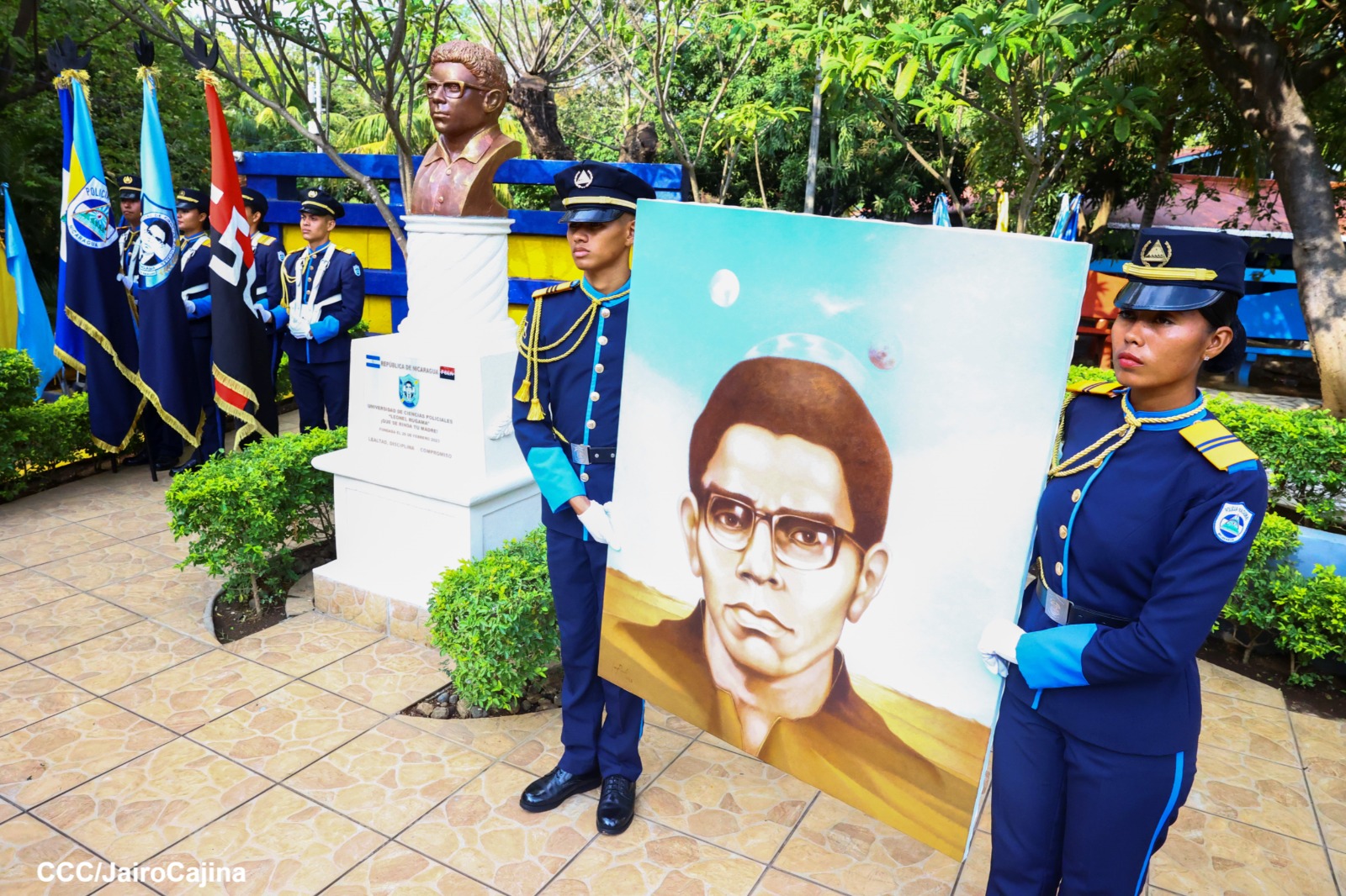 Policía conmemora el 75 aniversario del natalicio del guerrillero Leonel Rugama