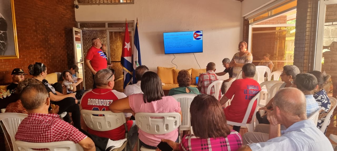 Cubanos residentes en Nicaragua reiteran compromiso en la batalla contra el bloqueo de EE.UU