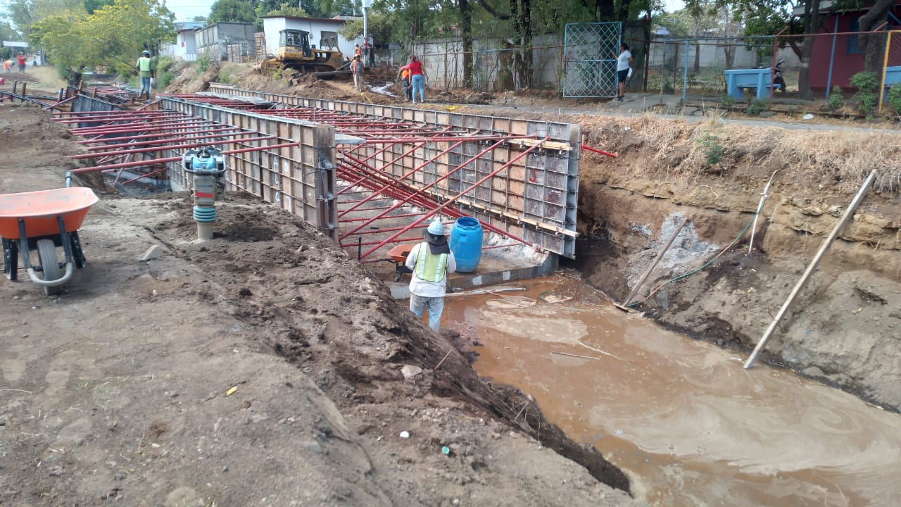 Obra de drenaje pluvial en Distritos VI y VII de Managua beneficiará a más de 13 mil pobladores