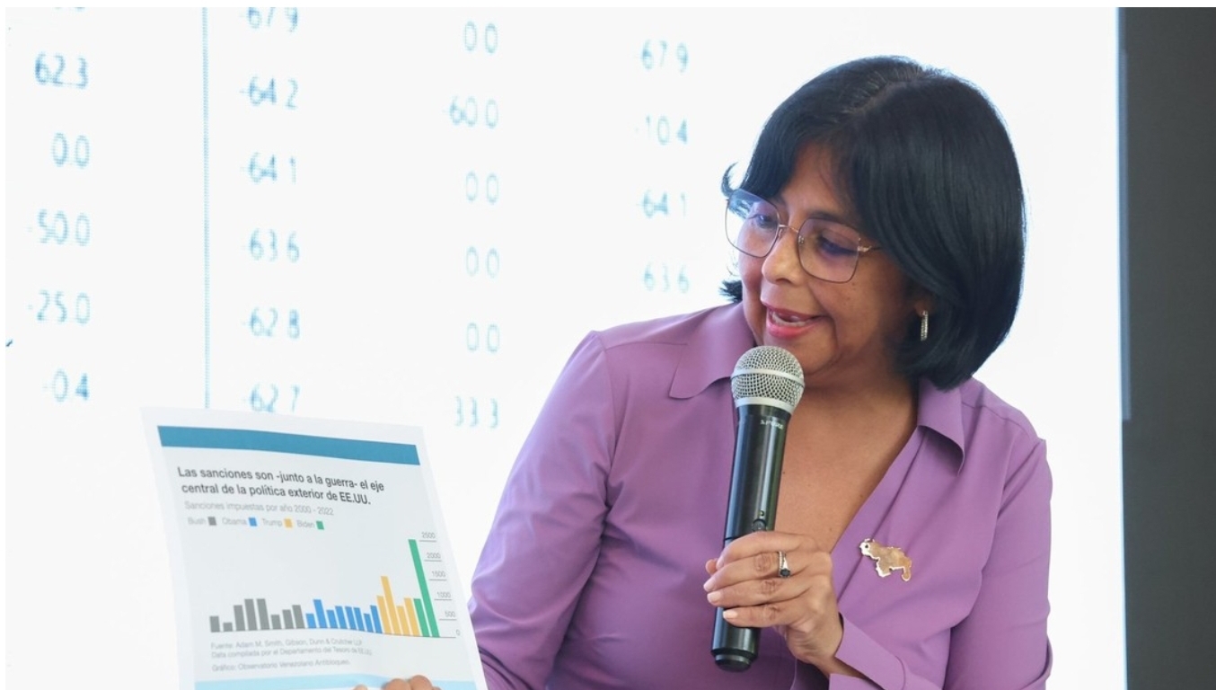 Delcy Rodríguez afirma que las sanciones de EE.UU contra Venezuela afectan a toda la región