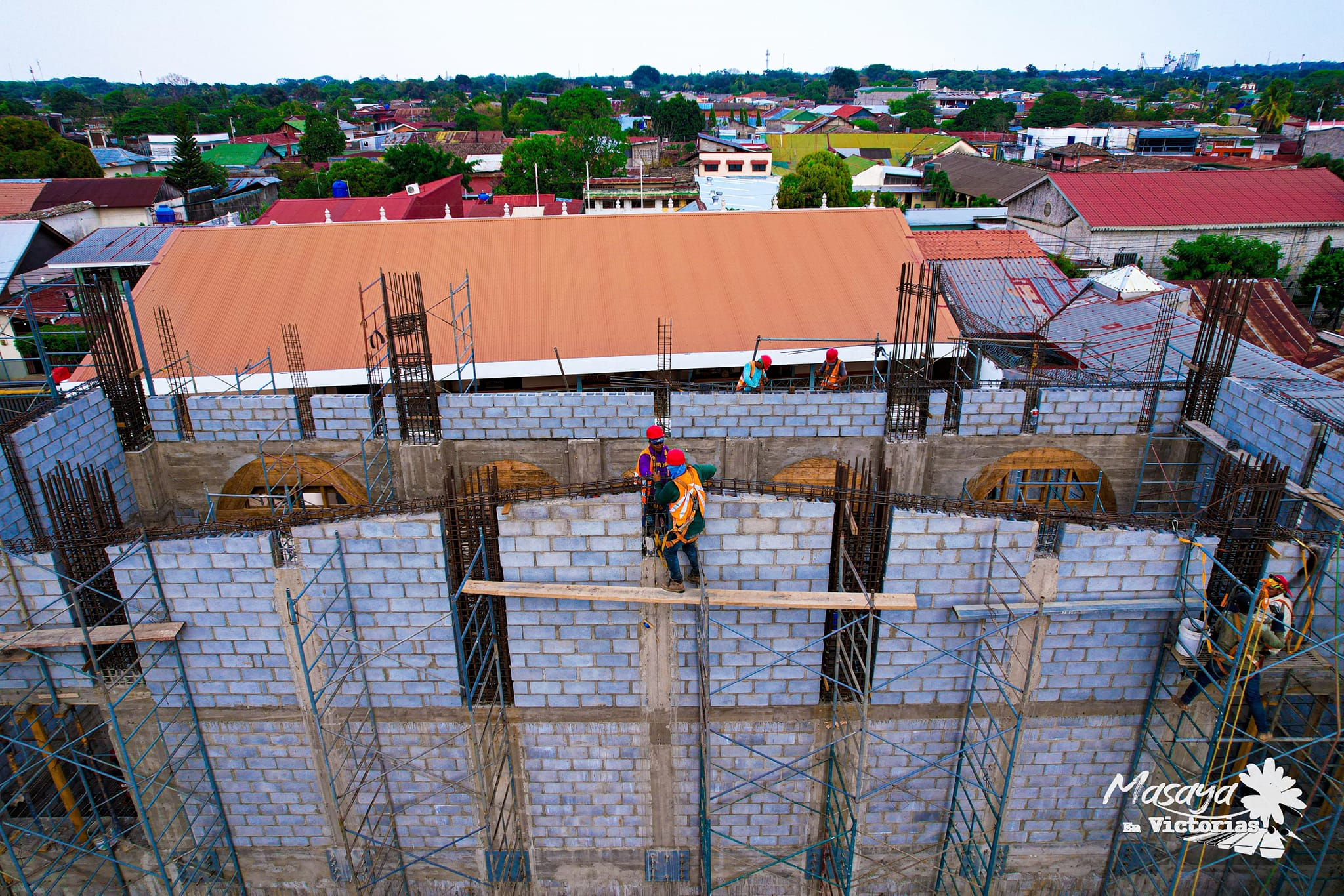 Construcción del primer teatro de Masaya lleva un avance de más del 50%