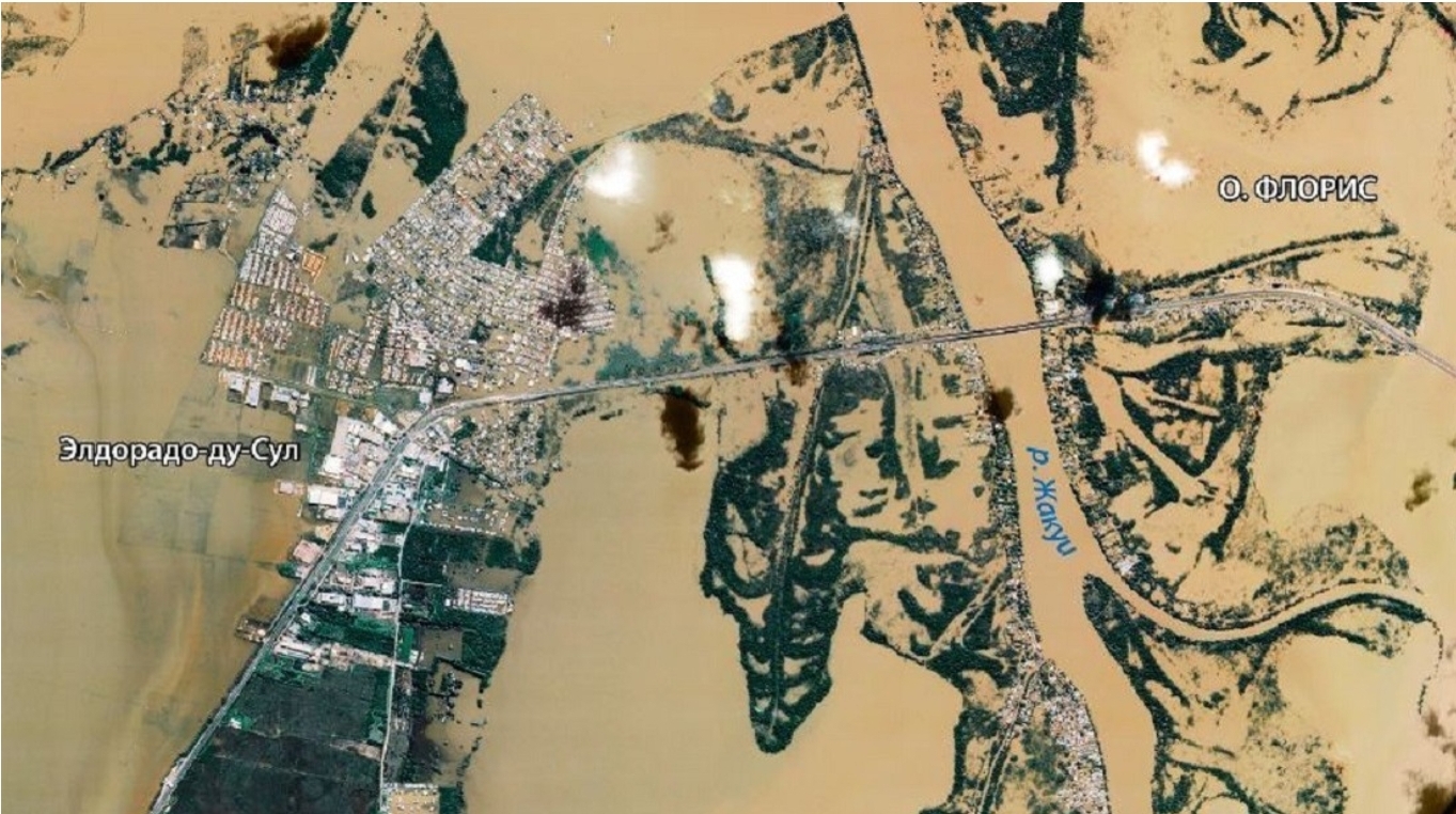 Las devastadoras inundaciones en Brasil desde el espacio