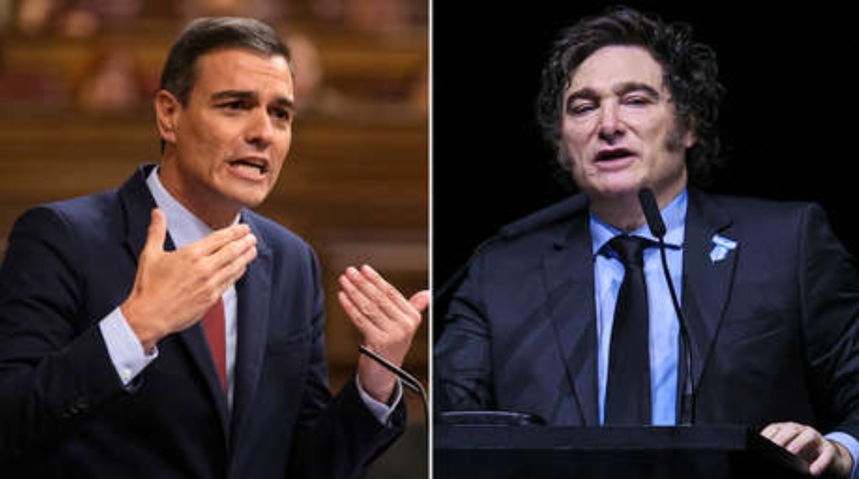 Milei hurga en la herida: Sánchez es “mentiroso” y “cobarde”