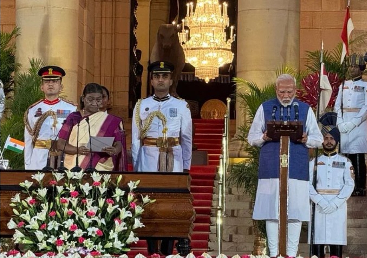 Modi jura como primer ministro de la India para un tercer mandato
