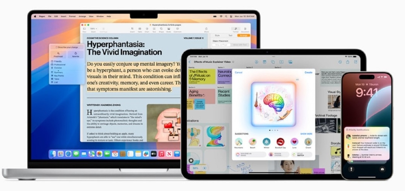 Apple introduce IA en sus dispositivos de nueva actualización