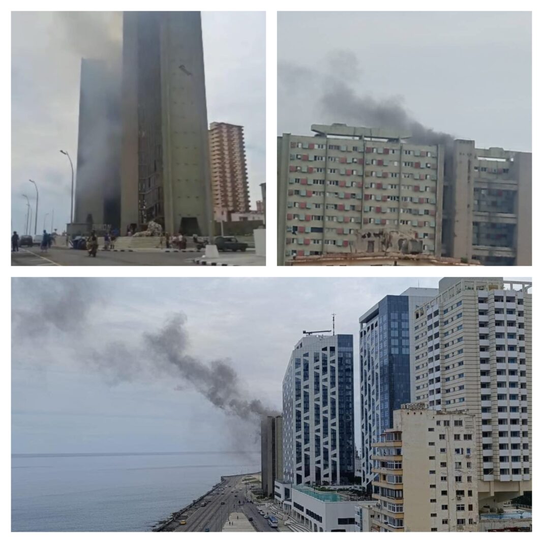 Se desata un incendio en el Edificio Girón de La Habana