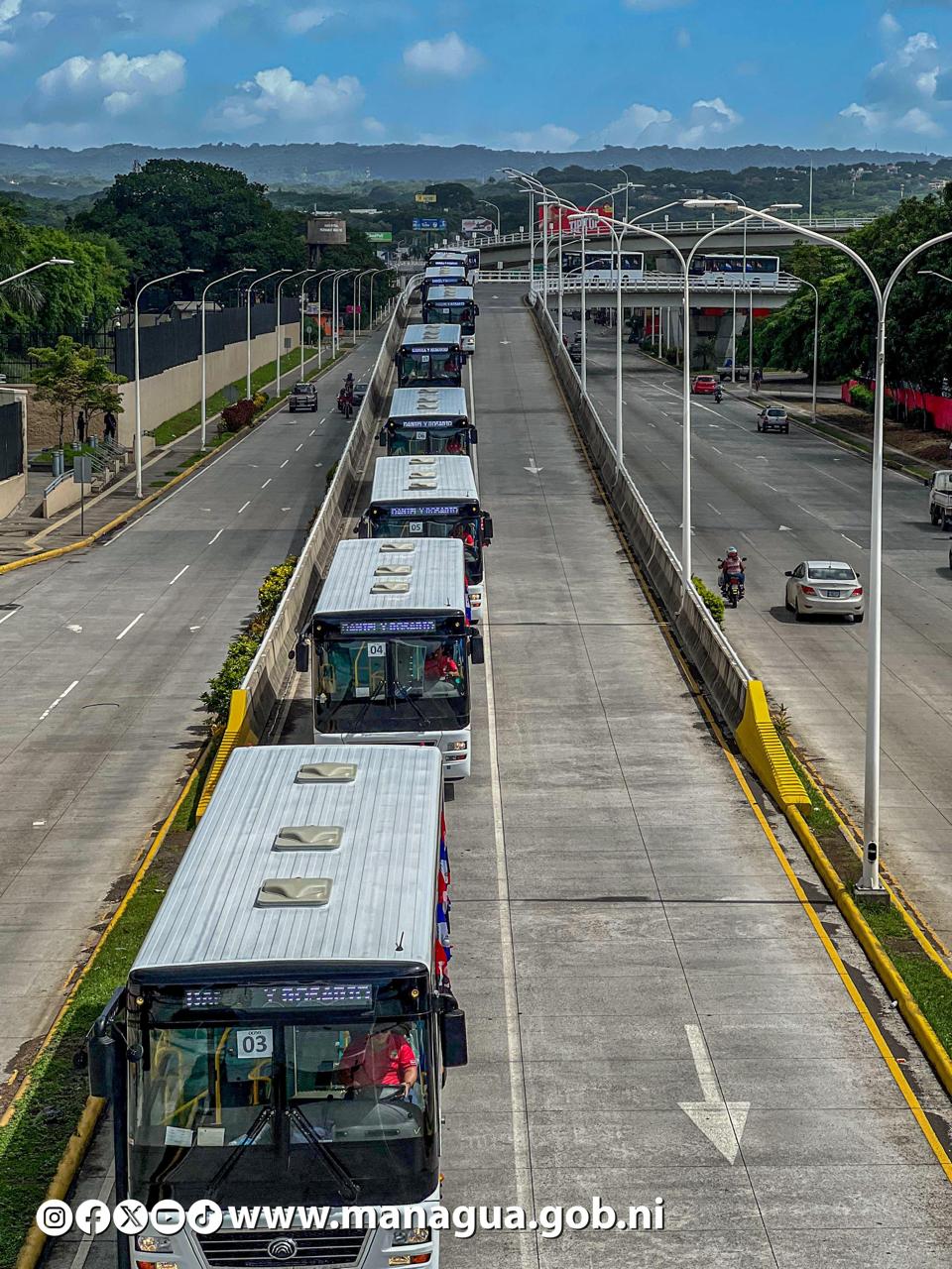 Llega a Managua el cuarto lote de buses chinos