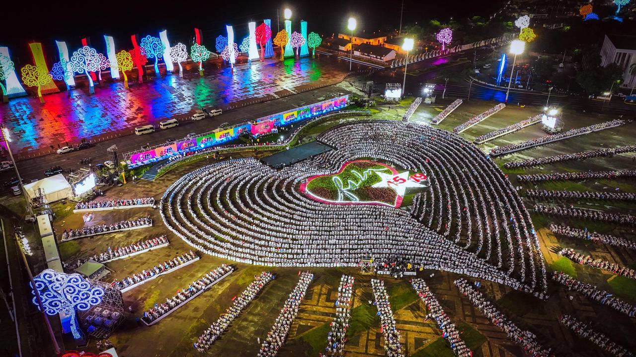 Festiva celebración del 45.° aniversario de la Revolución Sandinista en Nicaragua, en imágenes