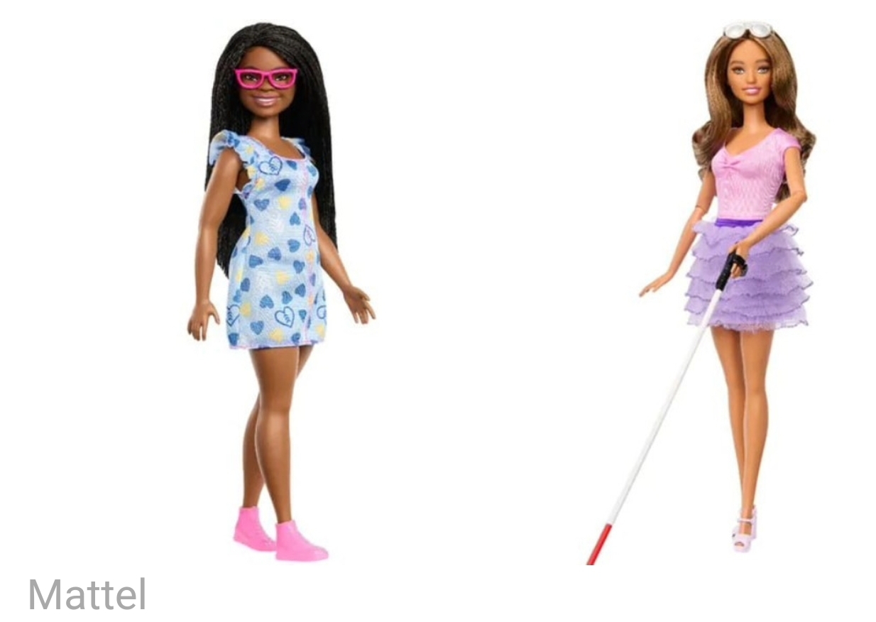 Presentan las primeras muñecas Barbie ciega y negra con síndrome de Down