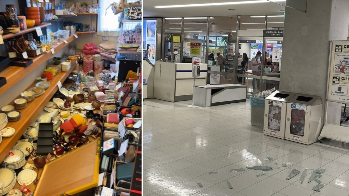 Primeras imágenes tras el fuerte terremoto en Japón