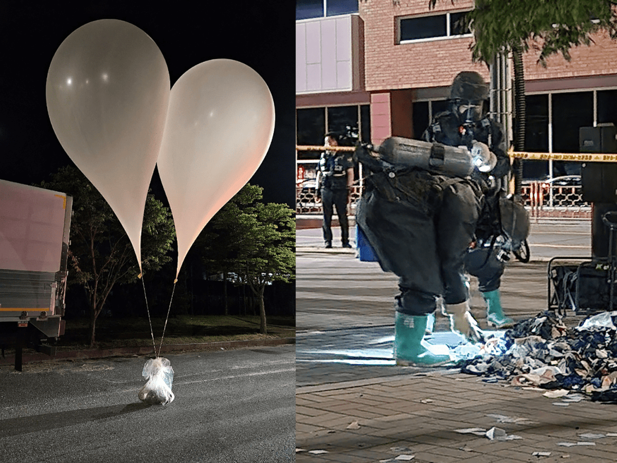 Pionyang vuelve a enviar globos con basura hacia Corea del Sur