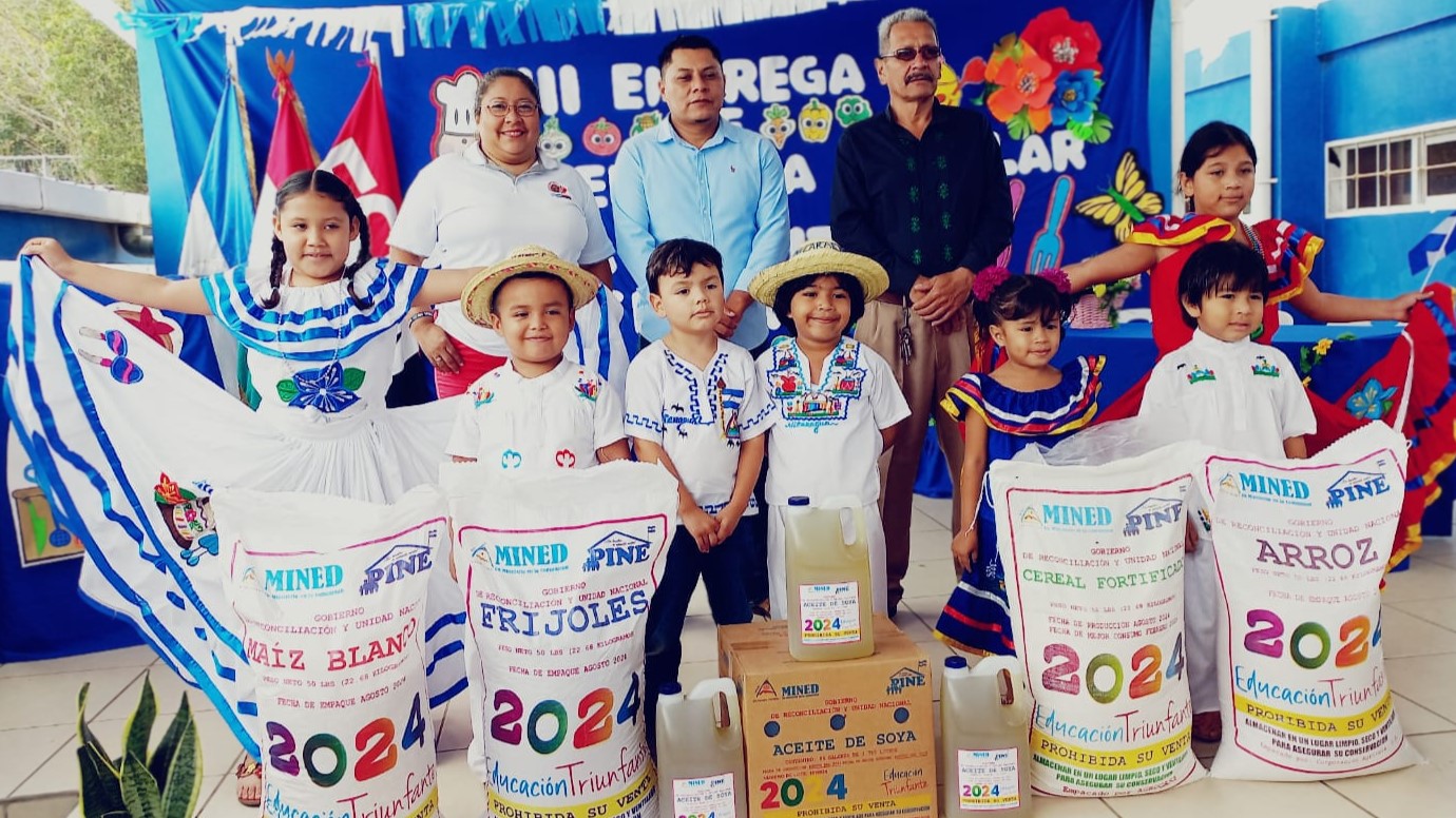 Centros escolares de Carazo reciben la Merienda Escolar