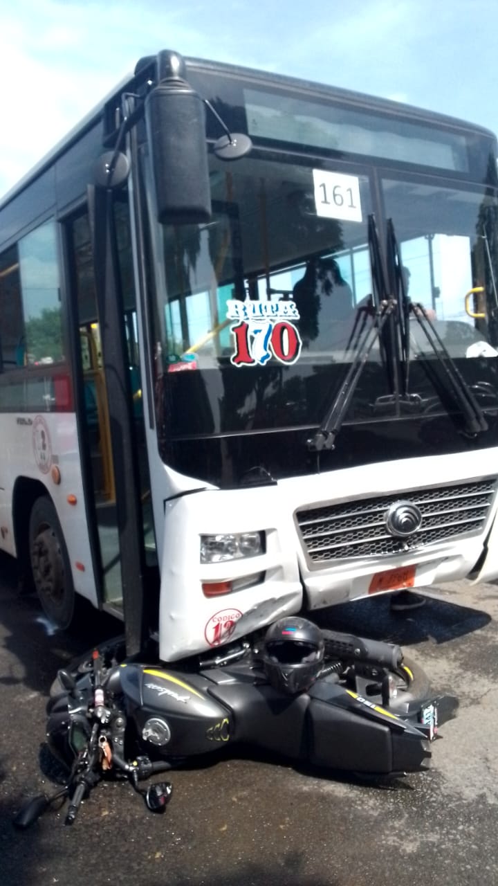 Motociclista muere arrollado por conductor de la ruta 170 en Managua