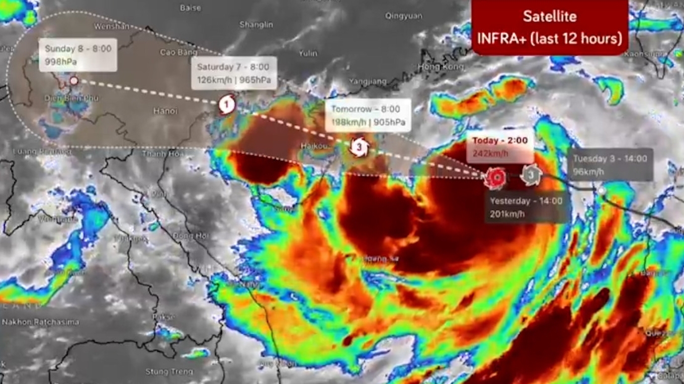 El supertifón Yagi se dirige a China