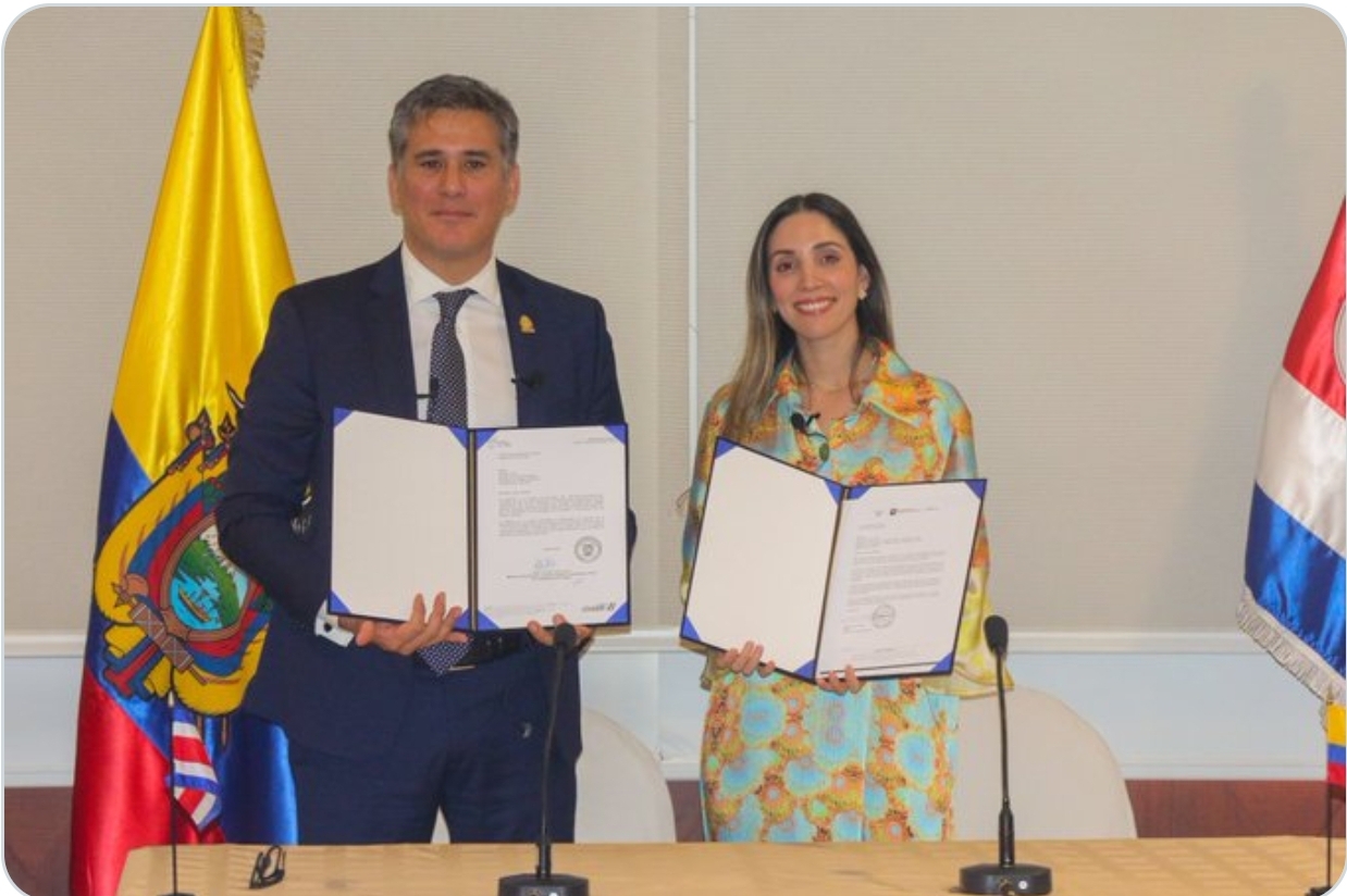 Ecuador y Costa Rica fijan fecha para la entrada en vigor del acuerdo comercial
