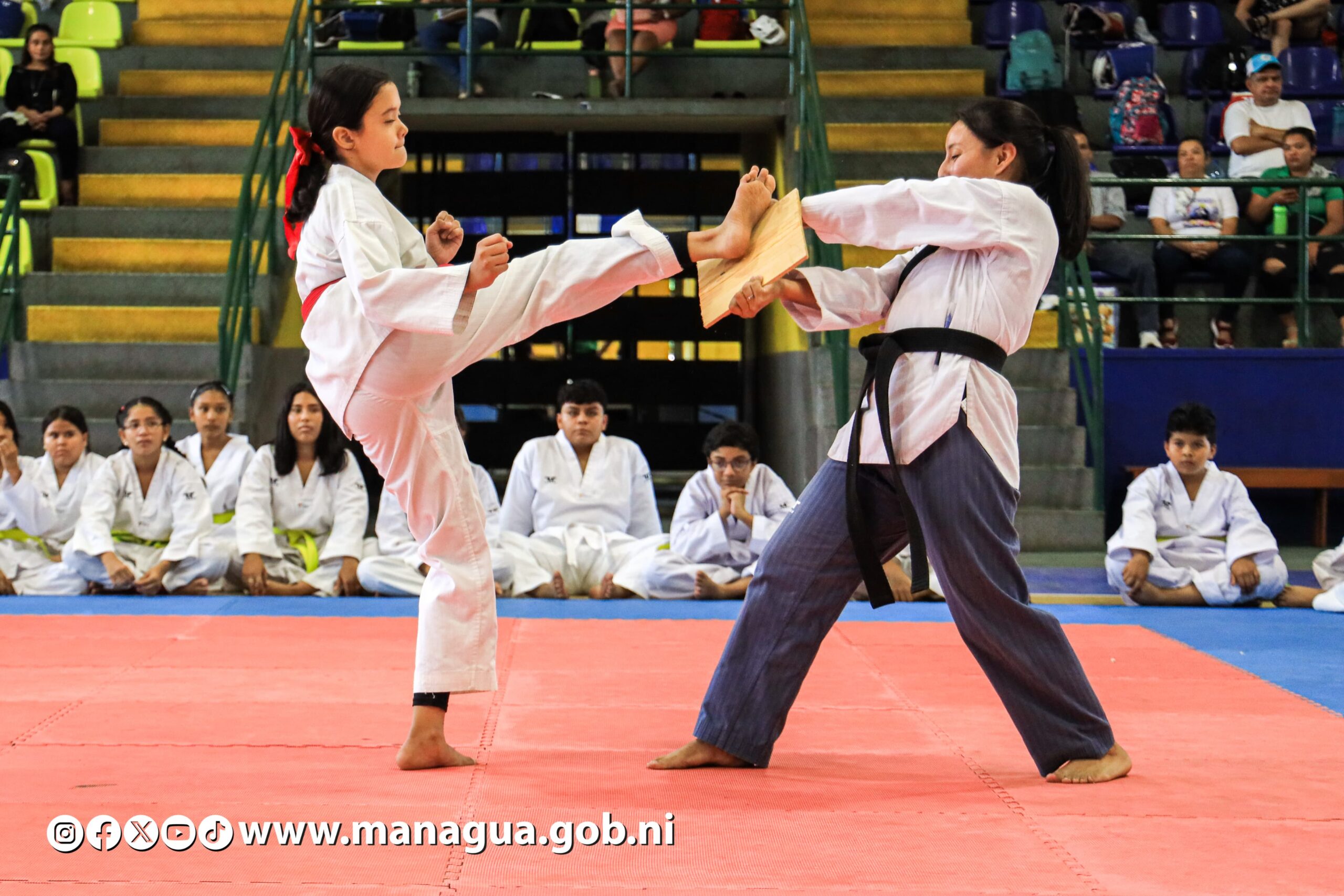 Alcaldía de Managua prepara a más niños y jóvenes en la disciplina del taekwondo