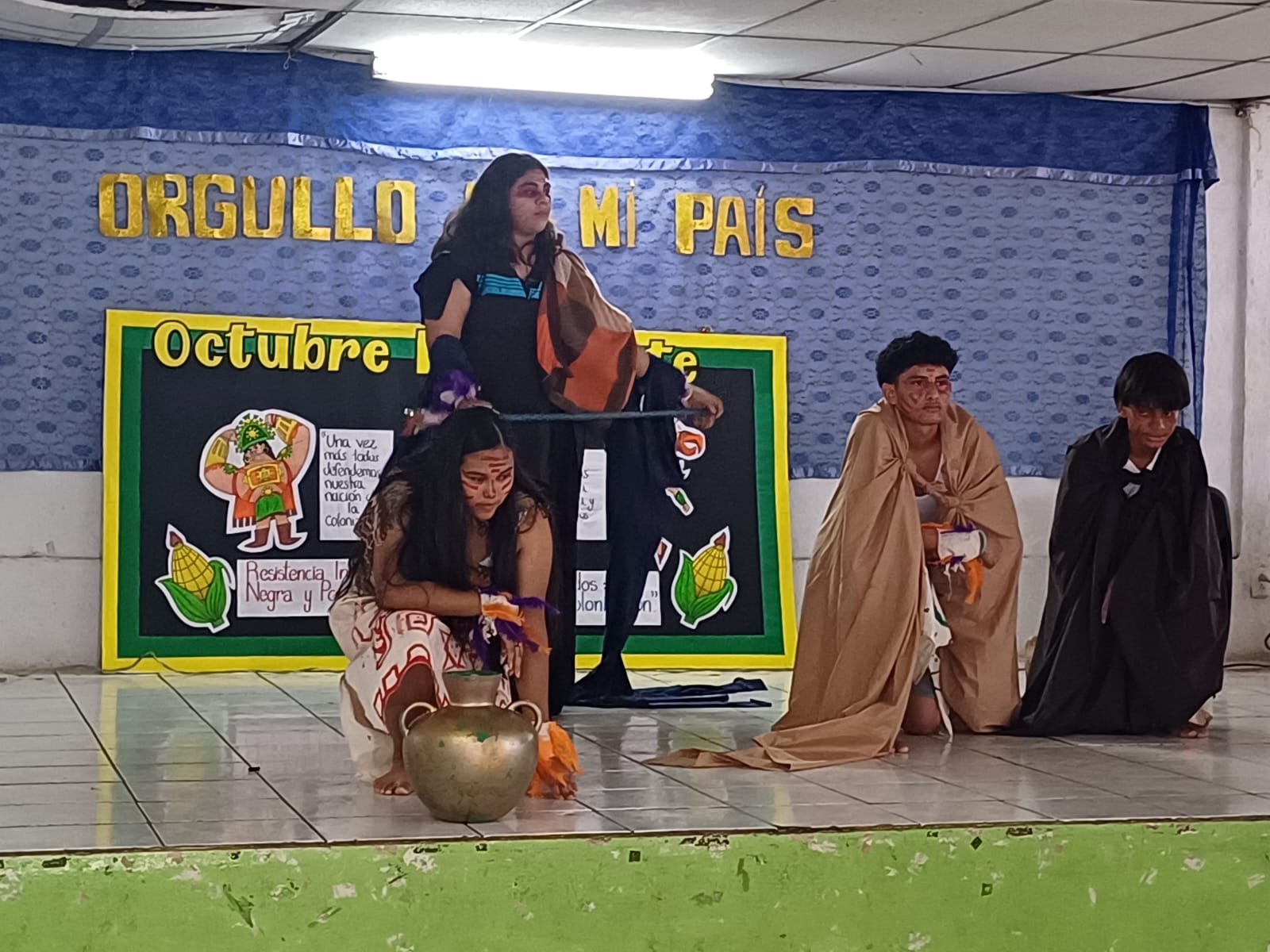 Centro educativo Rubén Darío conmemora 532 años de Resistencia Indígena, Negra y Popular