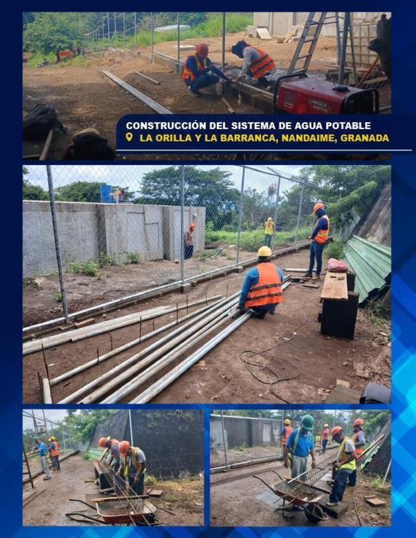 Avanza en un 86% la construcción del sistema de agua potable en Nandaime