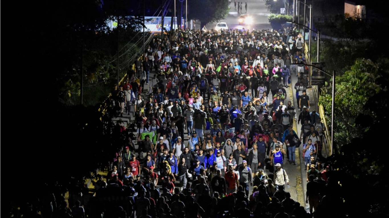 Así se ve la primera caravana migrante de 2025 que viaja de México a EEUU