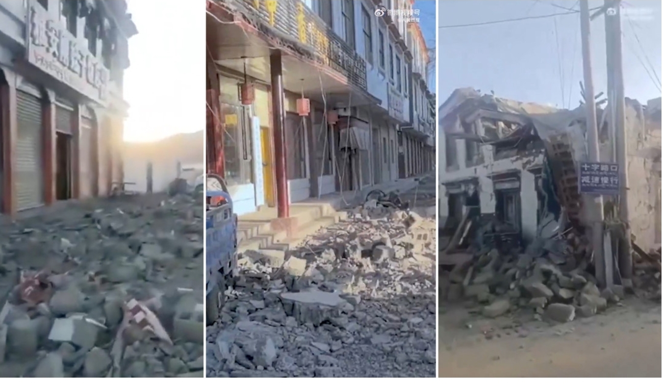 Mortal terremoto en el Tíbet deja al menos 126 muertos y 188 heridos