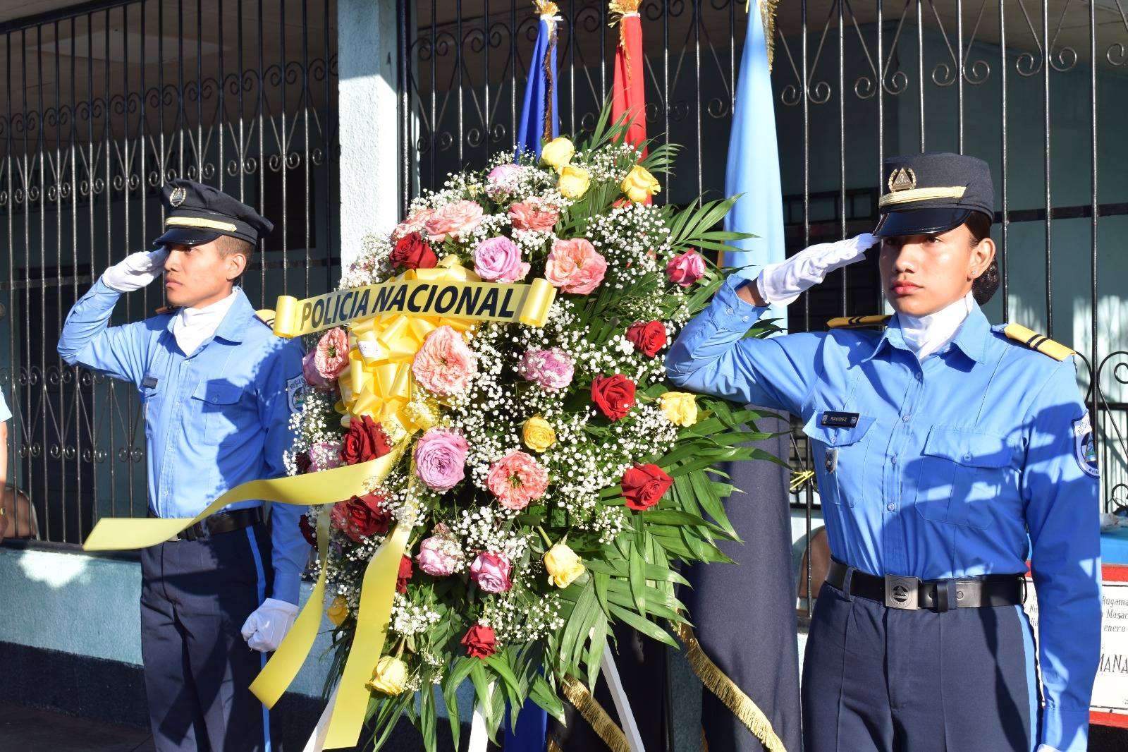 Policía Nacional rinde tributo a Leonel Rugama en el 55 aniversario de su asesinato