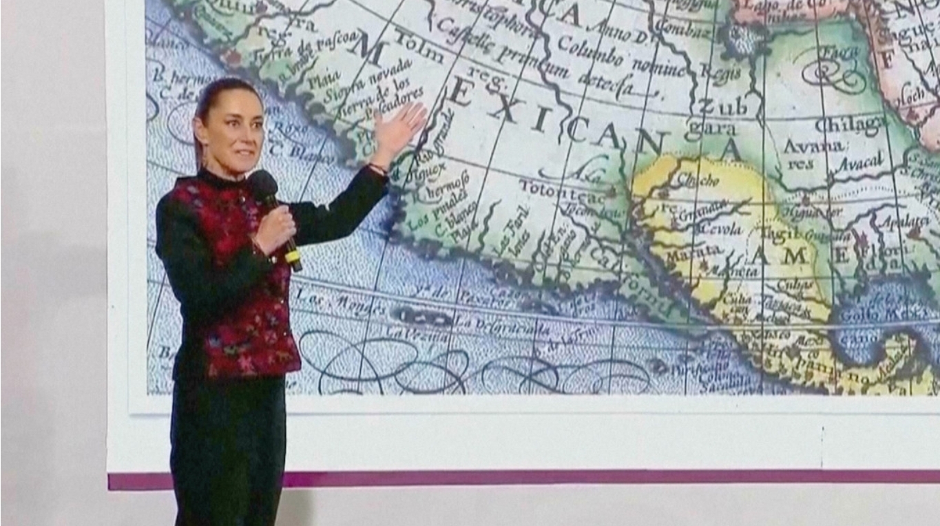 Sheinbaum le explica a Google por qué EEUU no puede renombrar todo el golfo de México