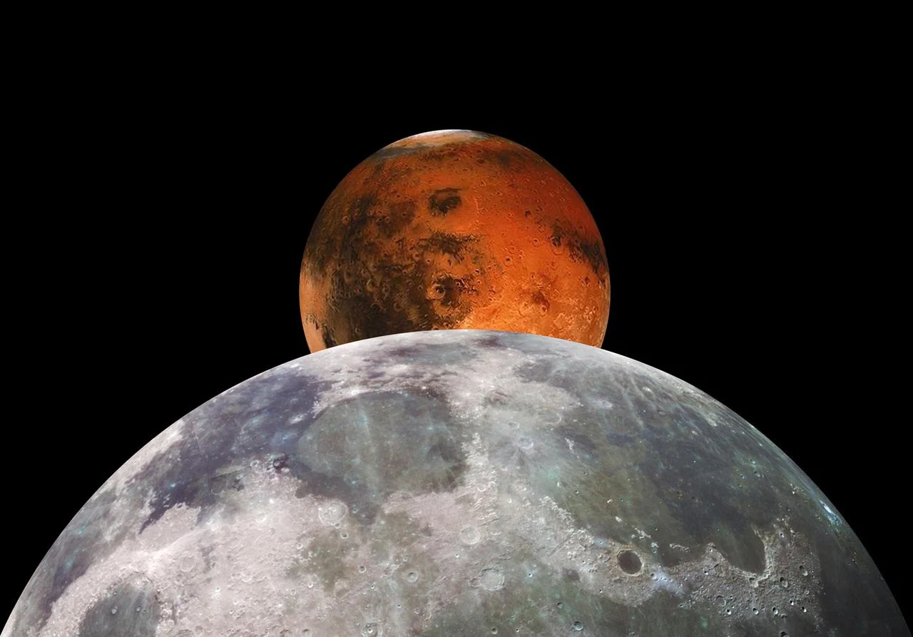 La Luna y Marte ofrecerán esta noche un espectáculo poco habitual: podrán verse muy cerca y a simple vista
