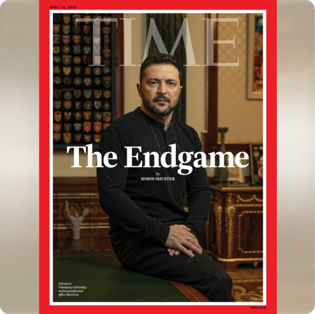 Zelenski vuelve al foco de la revista Time: “El final del juego”