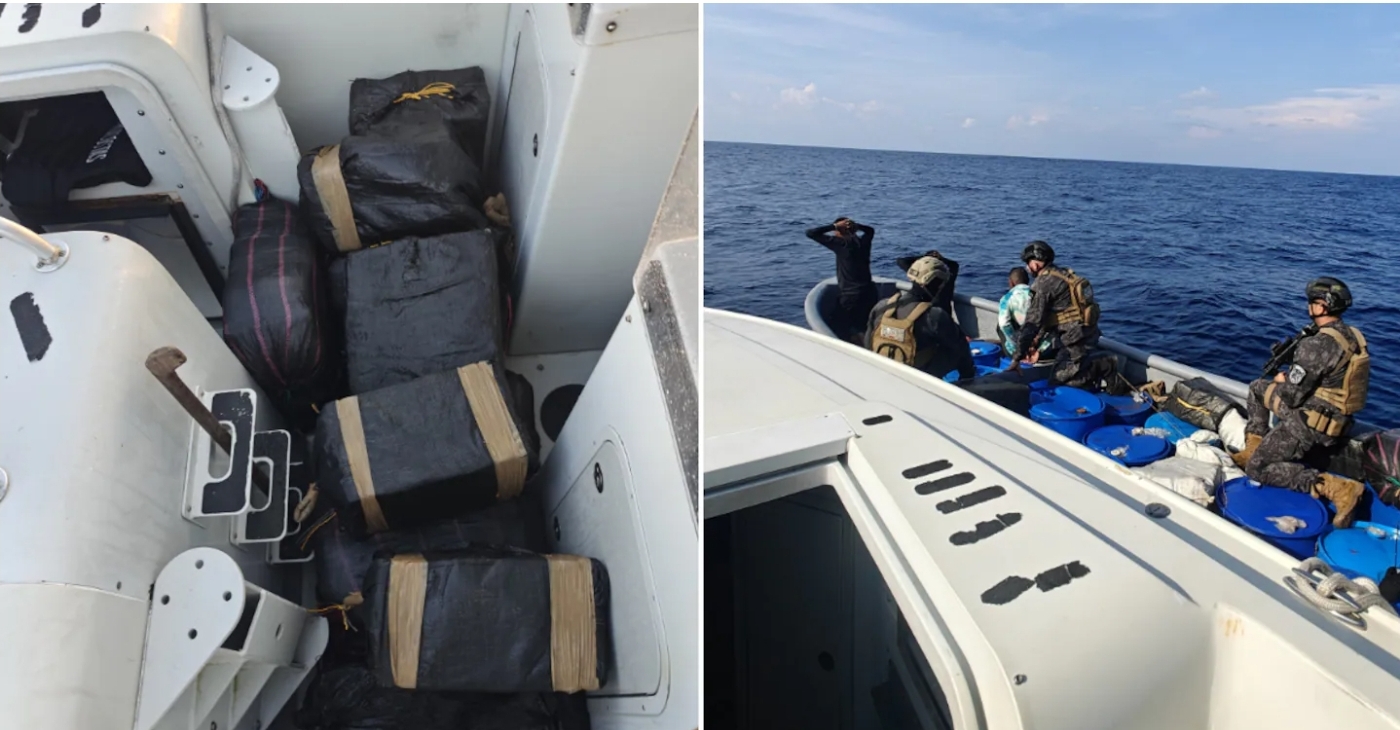 Tres nicaragüenses capturados en Costa Rica con 1.2 toneladas de cocaína y 44.8 de marihuana