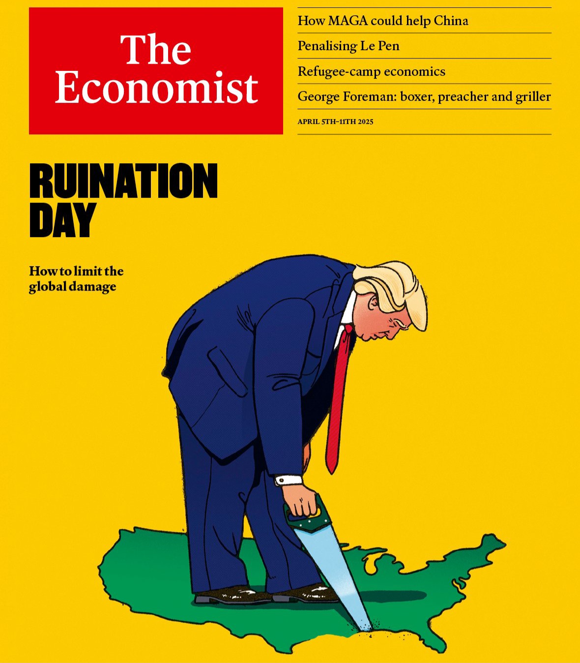 “El día de la ruina”: The Economist le dedica portada a Trump