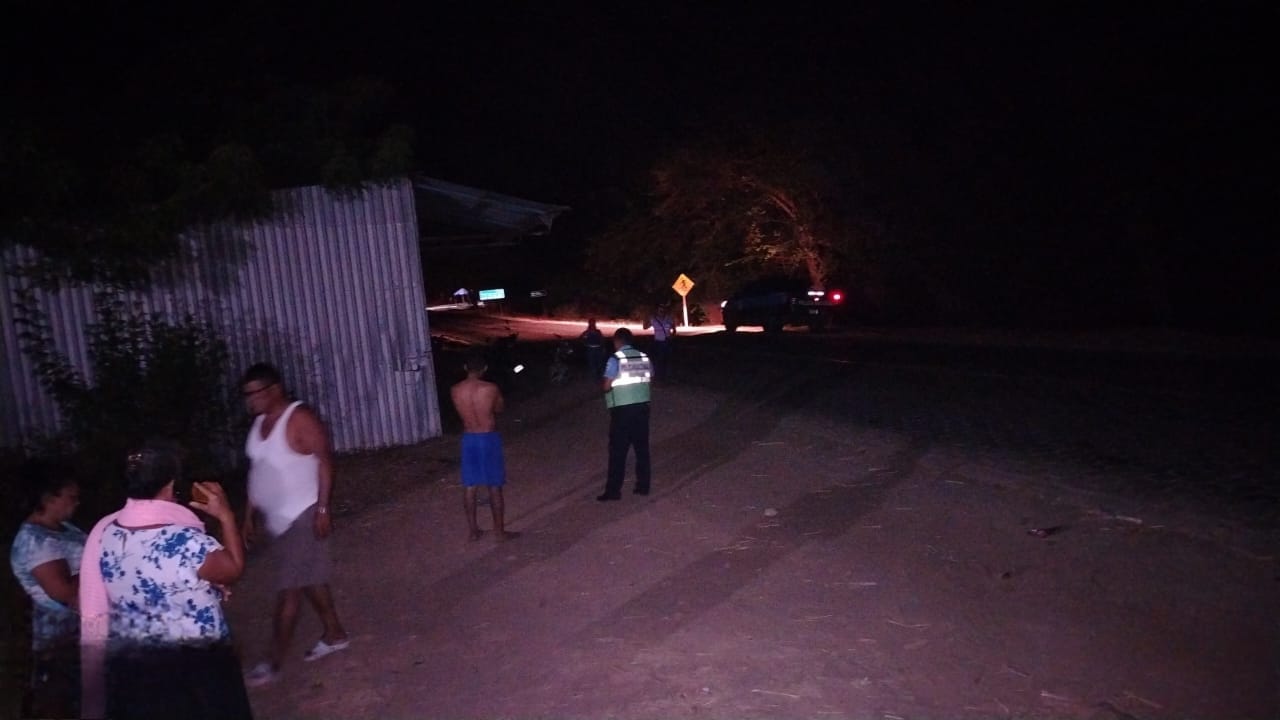 Fallece motorizado luego de estrellarse contra una bodega en carretera a Montelimar