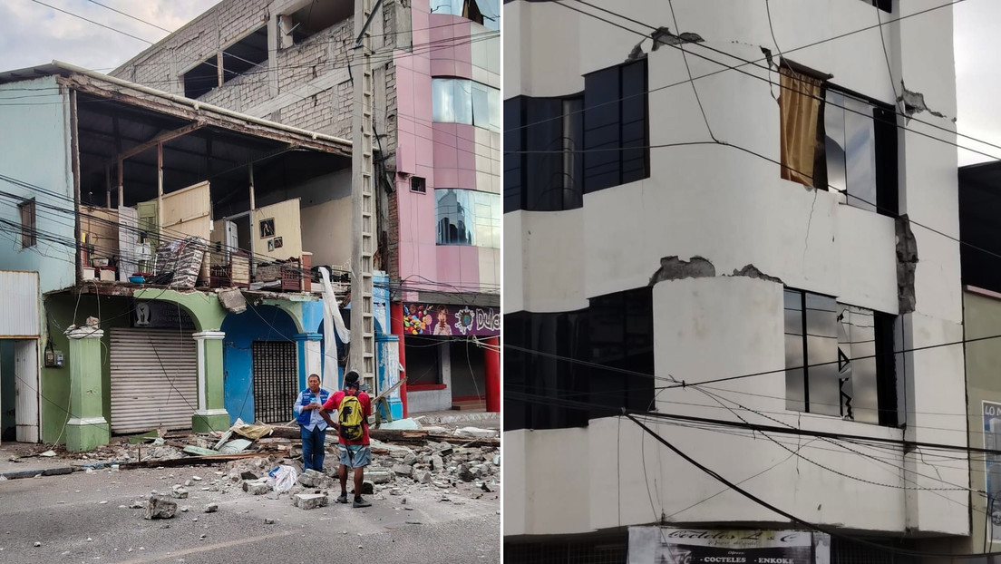 Los destrozos del fuerte sismo cerca de la costa de Ecuador