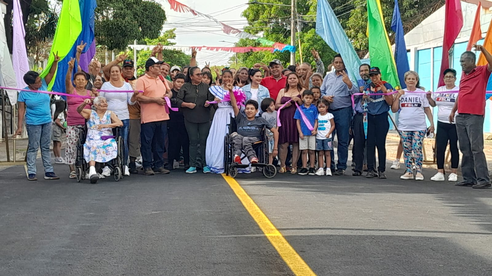 Barrio Venezuela en el Distrito IV de Managua con sus calles totalmente revestidas