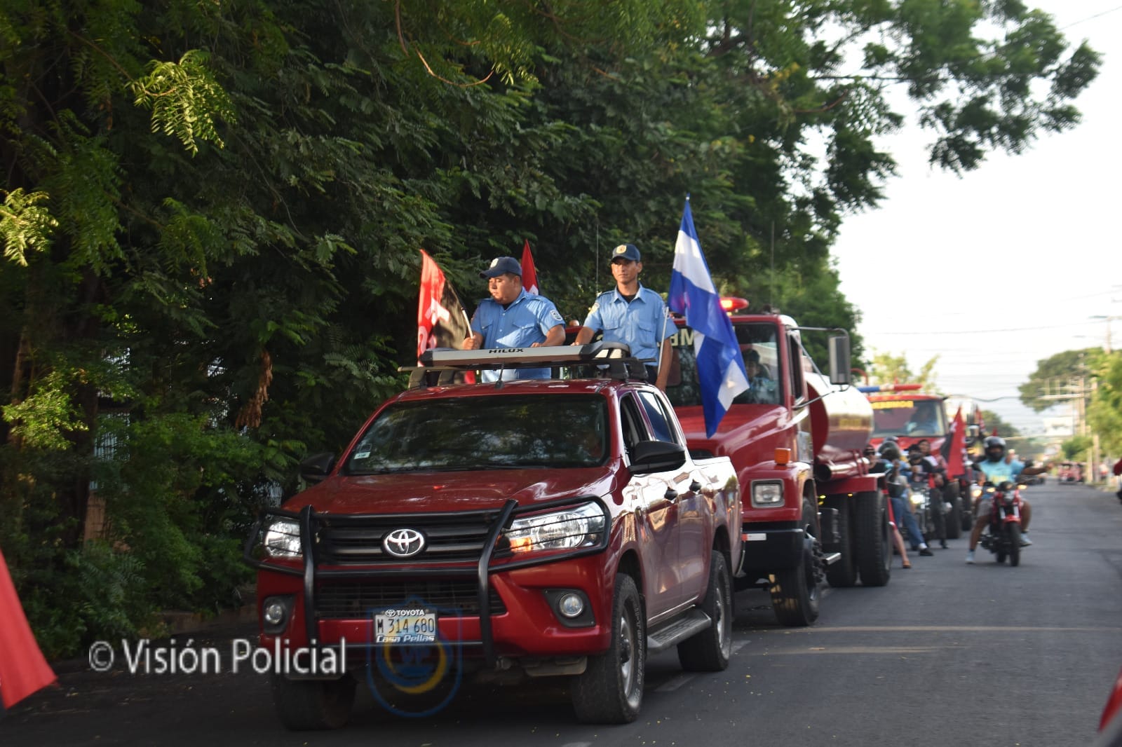 Policía Nacional y militancia sandinista celebran el cumpleaños del General Sandino