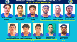Caen otros 22 delincuentes de alta peligrosidad en Nicaragua