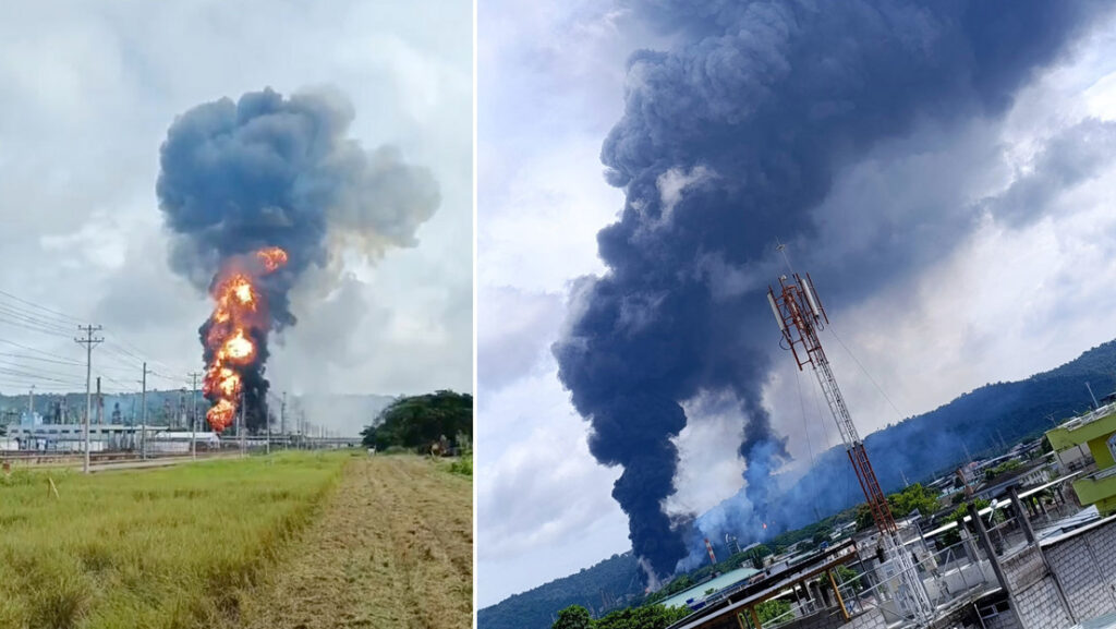 Fuerte explosión en la refinería más grande de Ecuador