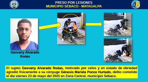 Detienen a 17 delincuentes entre ellos al que agredió a una mujer en Sébaco