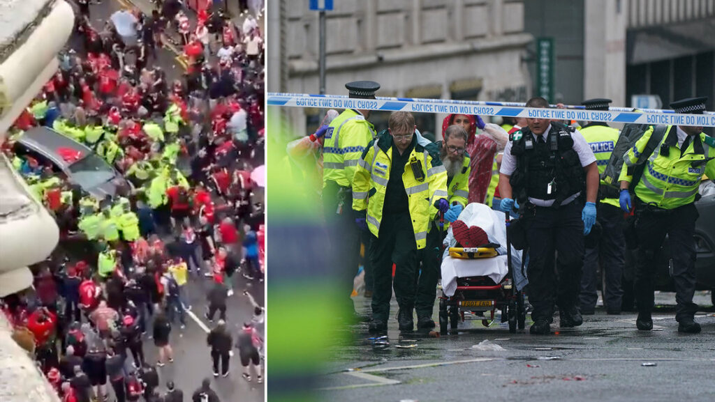 Un coche arrolla a una multitud de hinchas del Liverpool durante una celebración