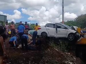 ¿Desvelo o ebriedad? Aparatoso accidente deja cinco heridos en Managua