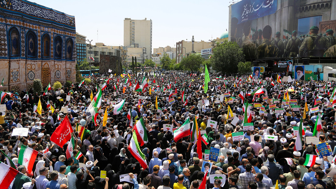 Manifestaciones de “ira y victoria” contra Israel toman las calles de Irán