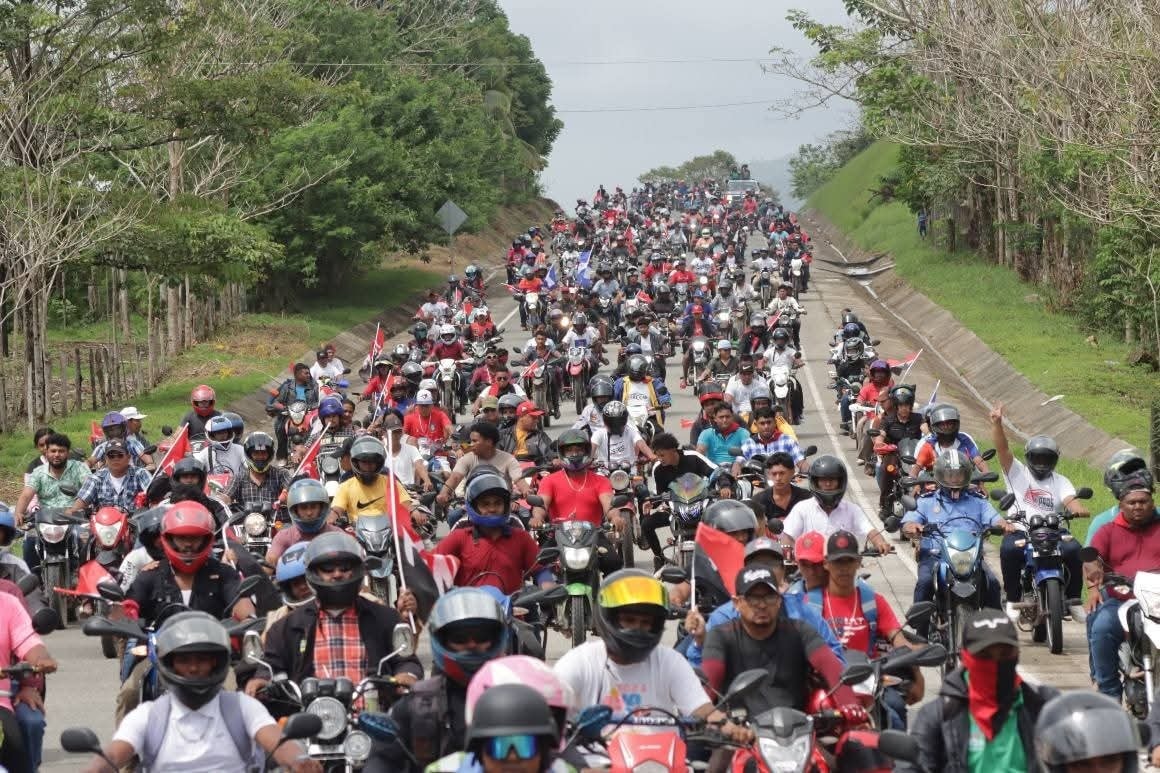 Multitudinaria Motorizada Dos recorre Nicaragua en la cuenta regresiva del 46/19