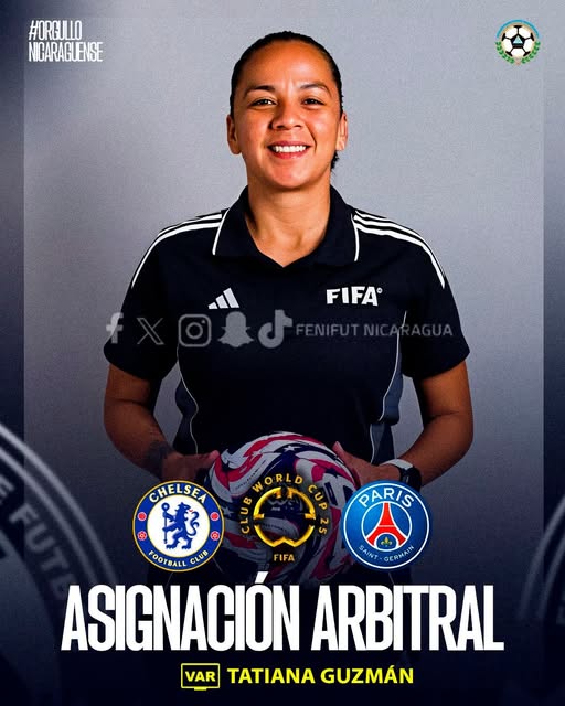 La nicaragüense Tatiana Guzmán estará en el equipo VAR de la final del Mundial de Clubes 2025