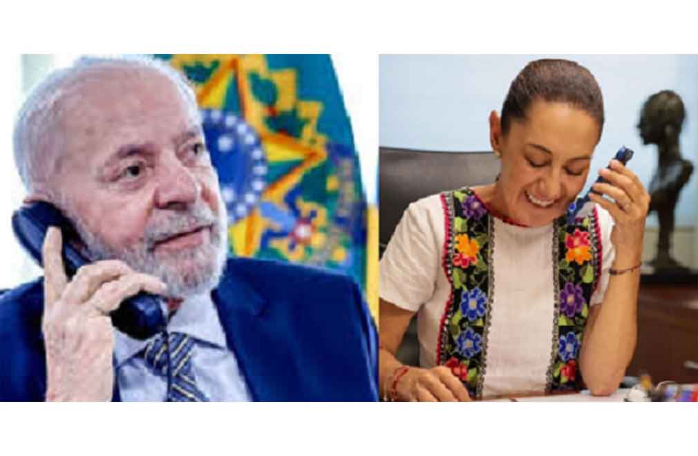 Lula platica con presidenta mexicana y aborda arancel de Trump