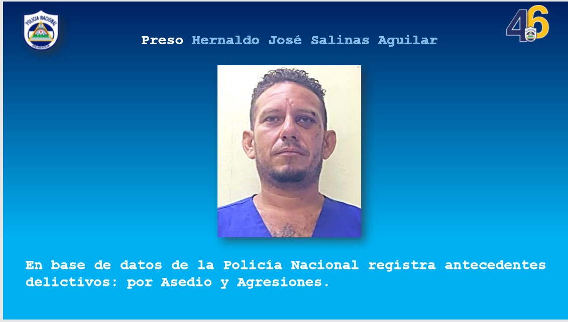 Policía Nacional captura a sujeto que agredió a su madre y a su hermano en Managua