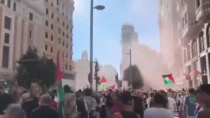 Tensión en Madrid por la protesta propalestina en la última etapa de La Vuelta