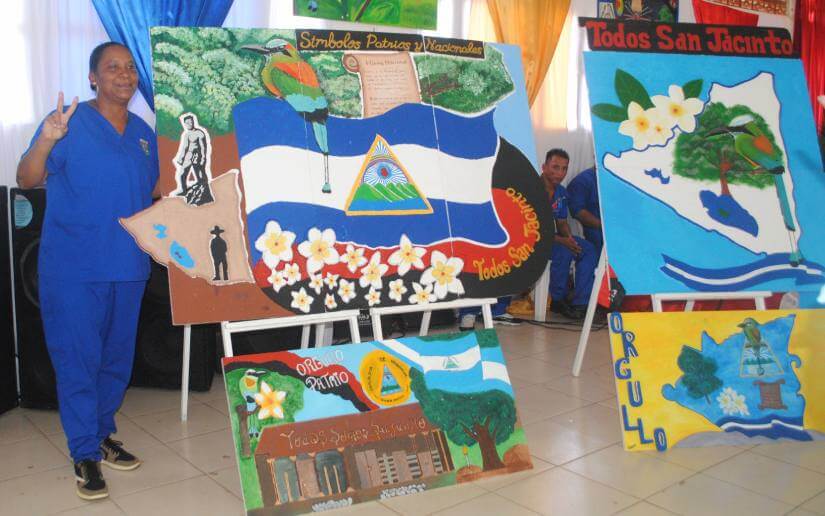 Privados de libertad crean murales con dibujos alusivos a los símbolos patrios