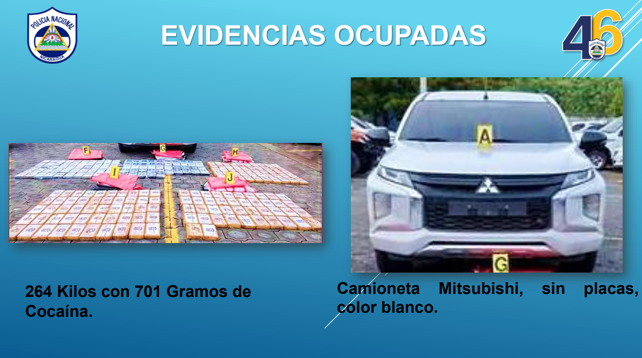 Operativo policial en Chinandega permite el decomiso de más de 260 kilos de cocaína