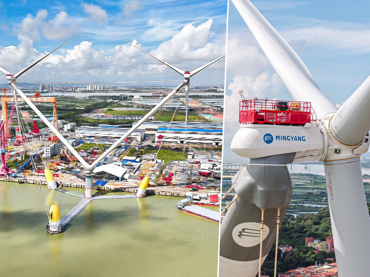 China ensambla la turbina eólica flotante más potente del planeta