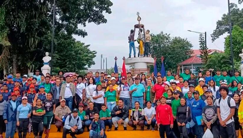 Por amor a la Madre Tierra Marena efectúan limpieza en el Sistema de Humedales de la Bahía de Bluefields