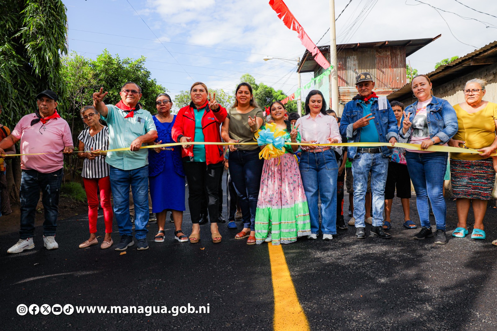 El 100% de las calles del Barrio Hilario Sánchez fueron pavimentadas por la Alcaldía de Managua